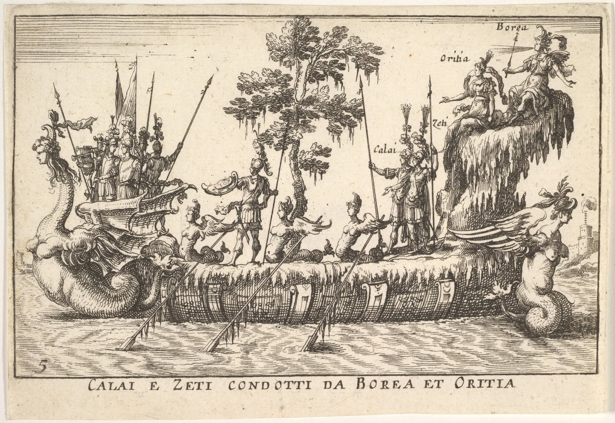 Calais and Zetes Led by Boreas and Oreithyia by Unbekannt