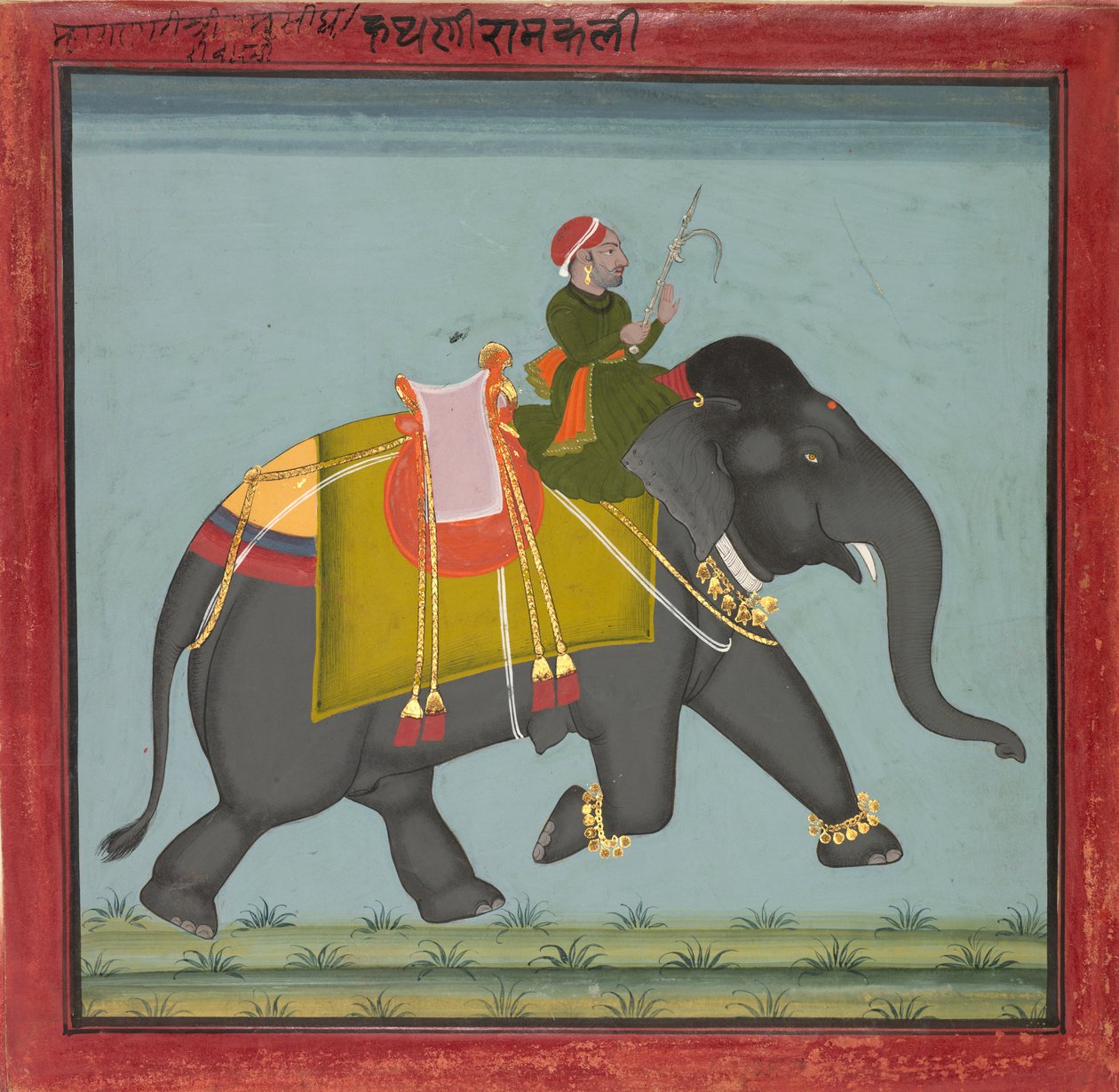 Caparisoned Elephant with a Mahout, 1761 by Unbekannt