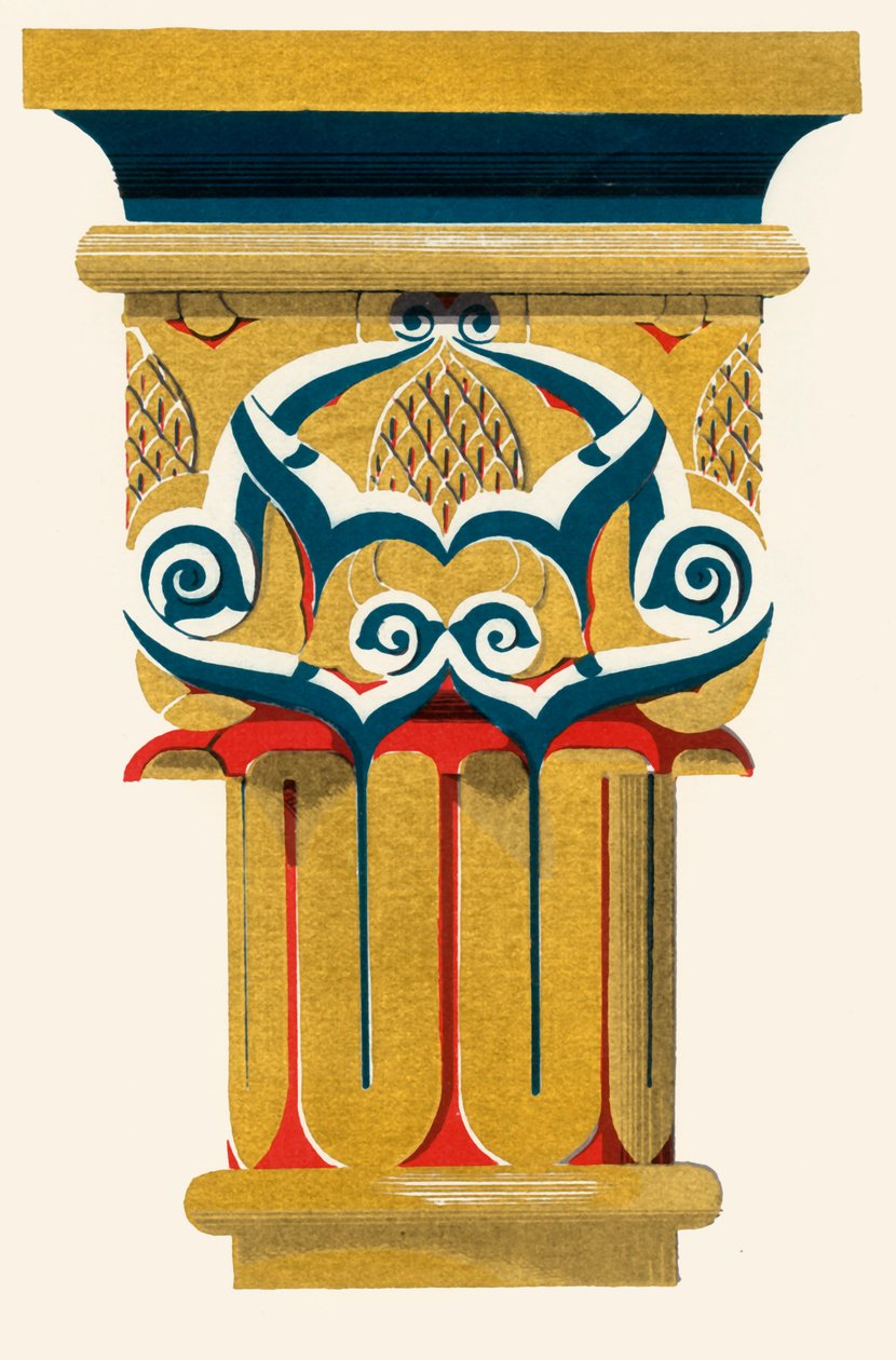 Capital of Columns, Court of Fishpond, 1907 by Unbekannt