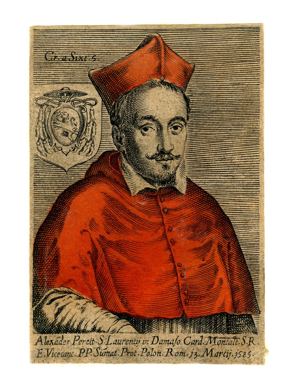 Cardinal Alexander Perett, 1585 by Unbekannt