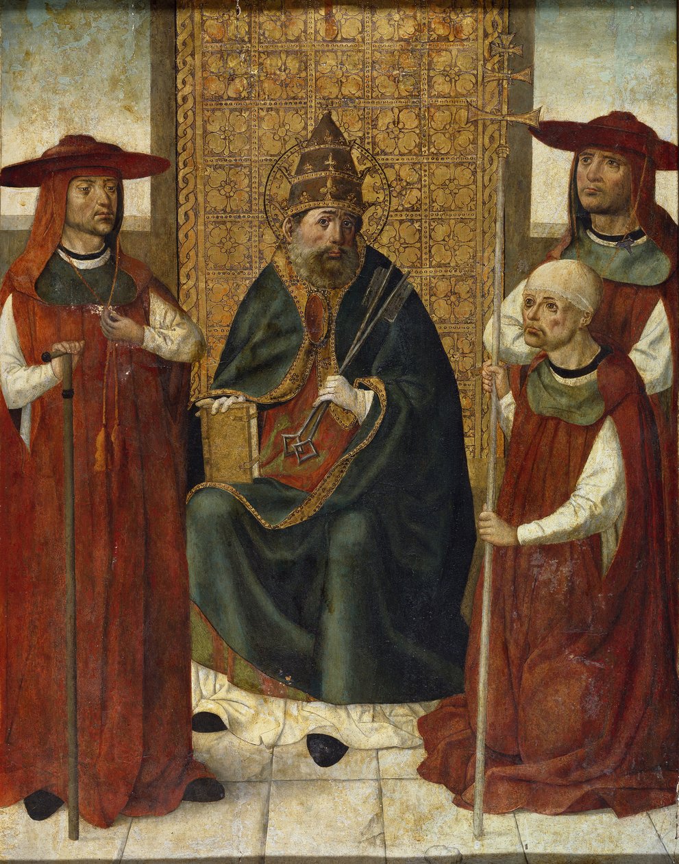 Cardinal Pedro González de Mendoza Praying Before Saint Peter by Unbekannt