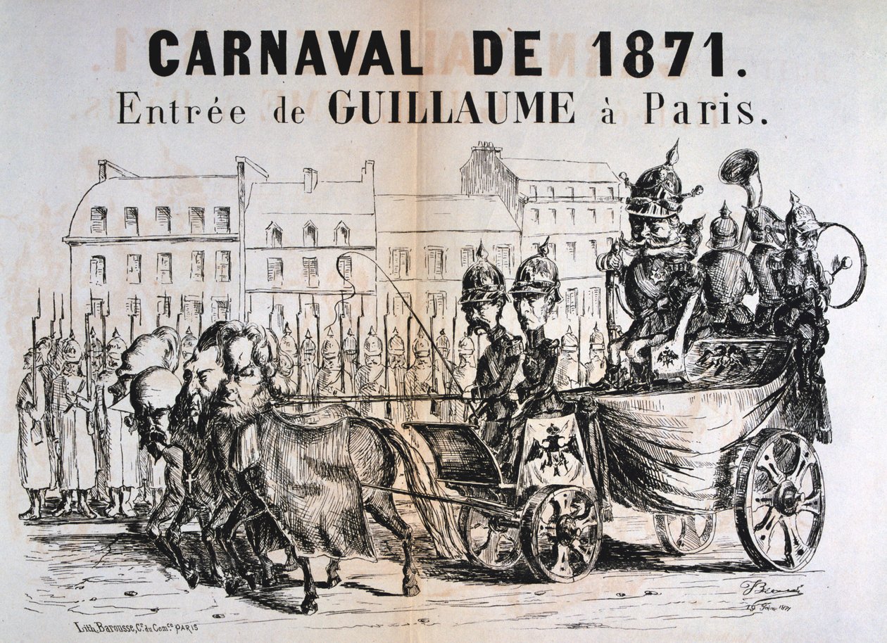 Carnaval de 1871, Wilhelm I of Prussia Entering Paris, February 1871 by Unbekannt