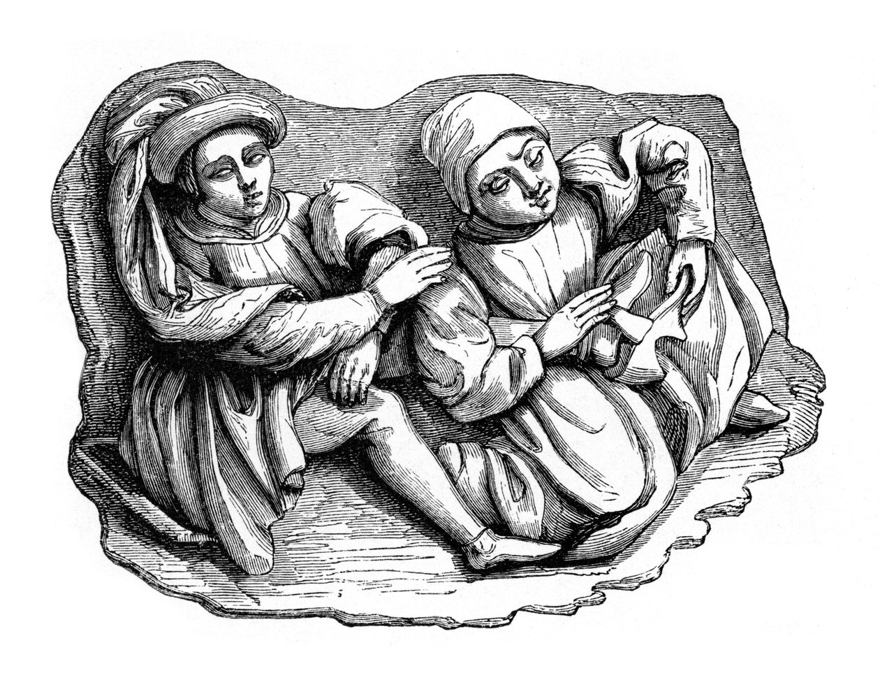 Carved Wood Relief, 15th Century, 1870 by Unbekannt