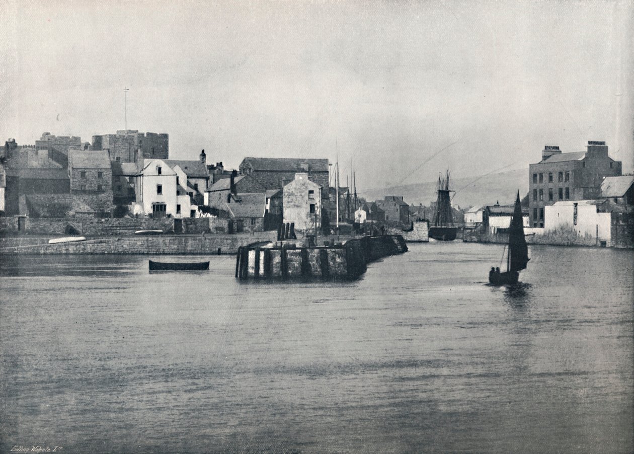 Castletown - From the Pier, Showing the Castle of Rushen by Unbekannt