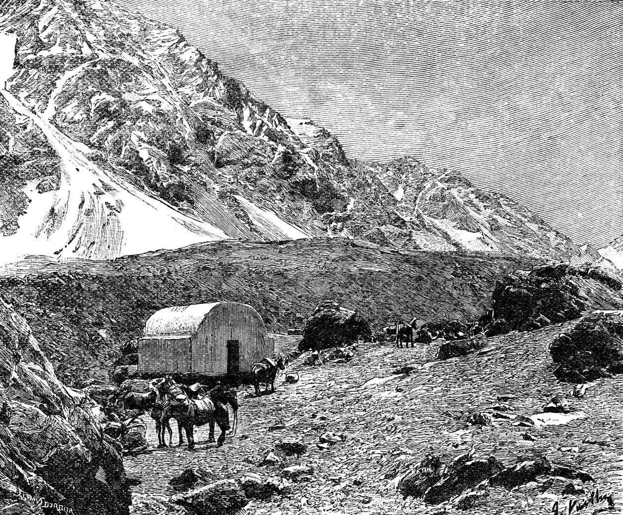 Casucha del Portillo, on the Cumbre, Chile, 1895 by Unbekannt