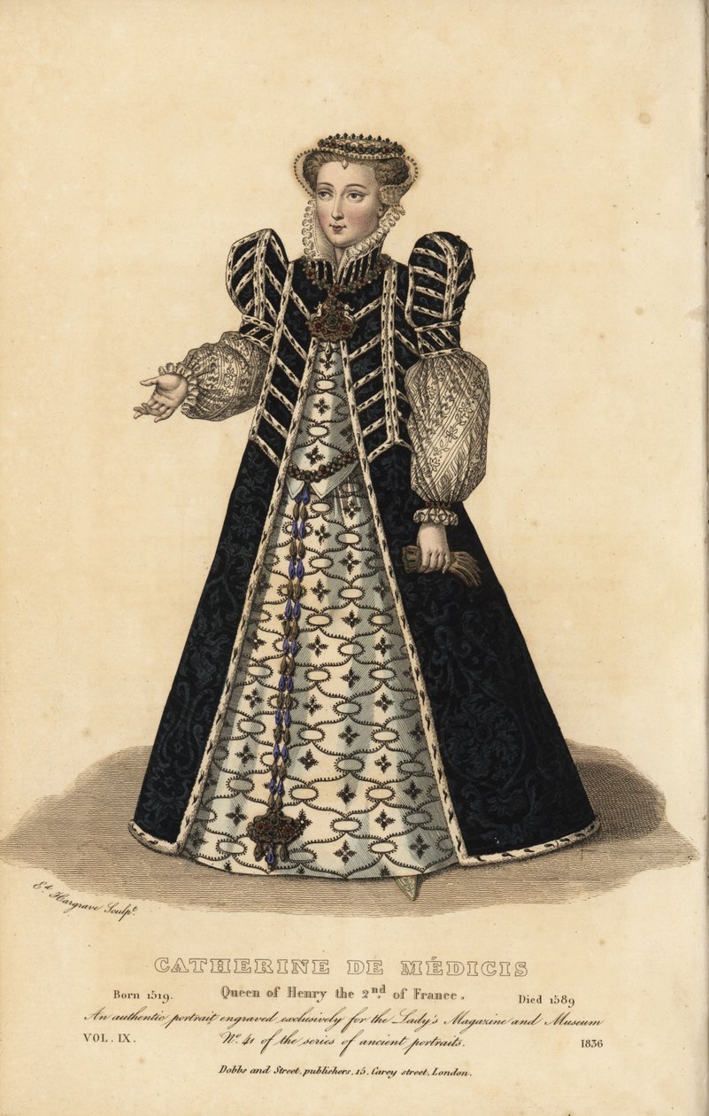 Catherine de Medicis, queen of Henry II of France by Unbekannt
