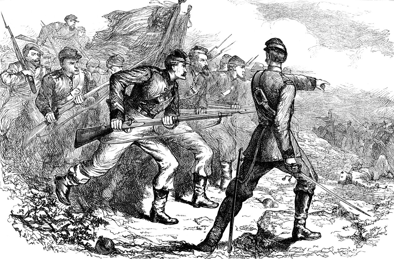 Charge of the Federals at Corinth, American Civil War by Unbekannt