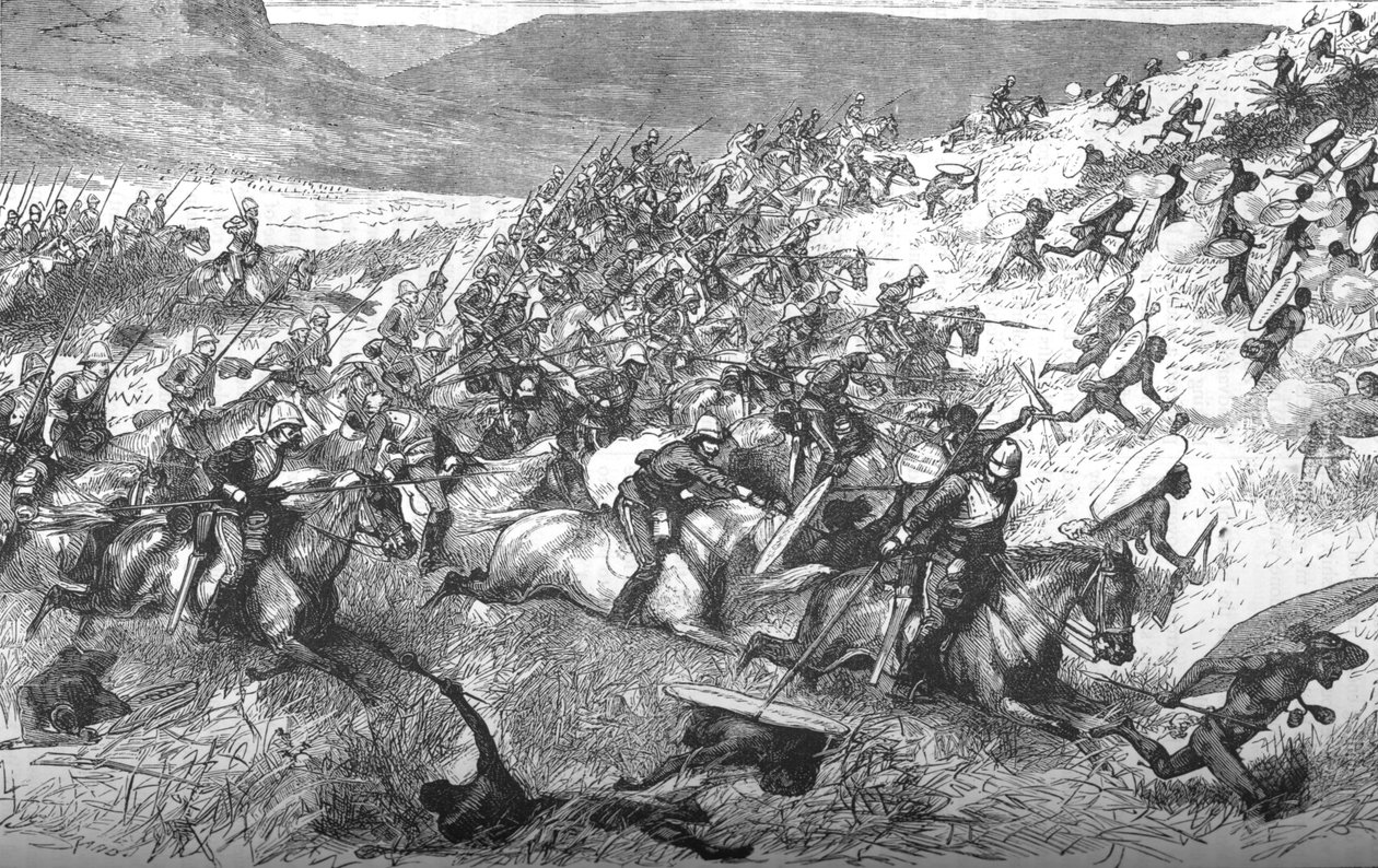 Charge of the Seventeenth Lancers at Ulundi, 1879 by Unbekannt