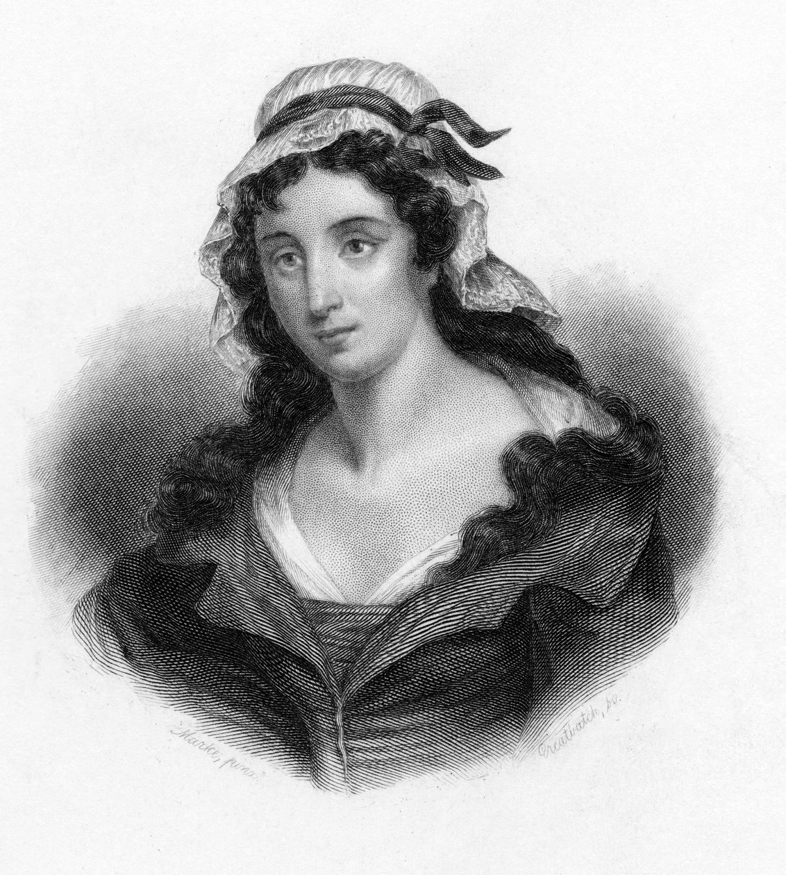 Charlotte Corday, Murderer of French Revolutionary Jean-Paul Marat, 1793 by Unbekannt