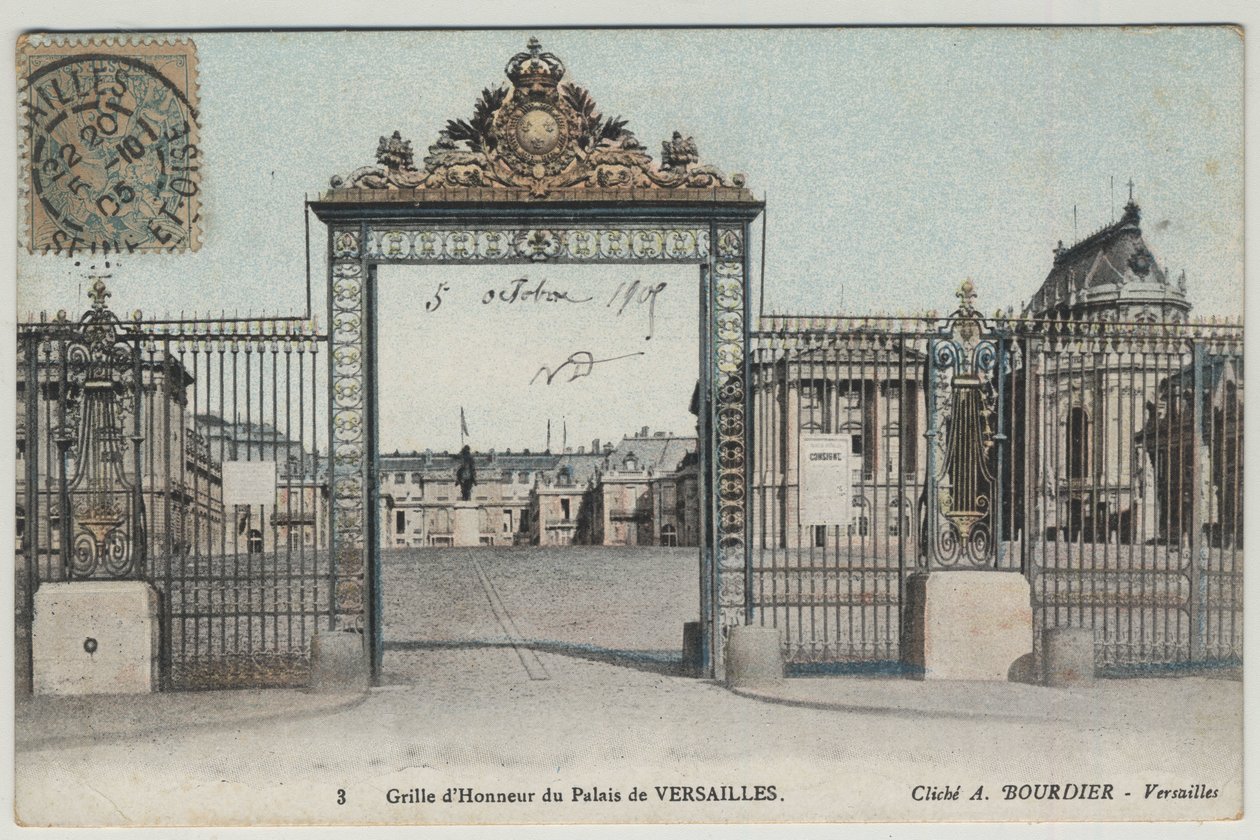 Chateau de Versailles: honour grid - Postcard dated 1905 by Unbekannt