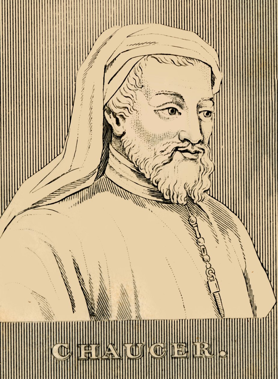 Chaucer, 1343-1400, 1830 by Unbekannt