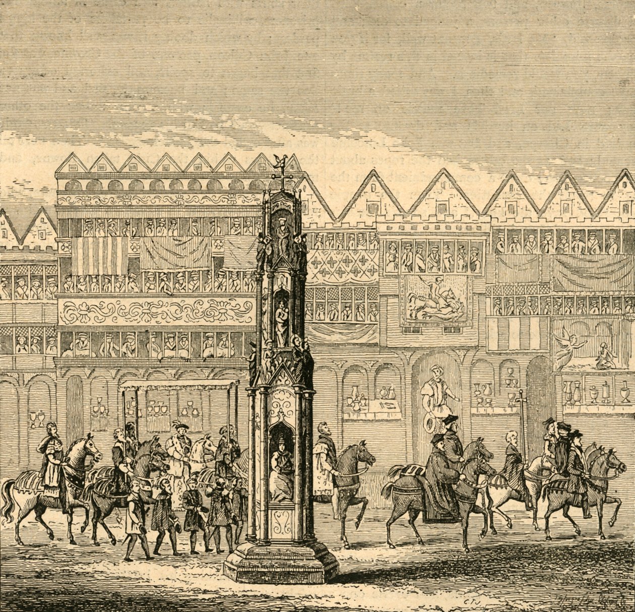 Cheapside Cross, as It Appeared in 1547 by Unbekannt