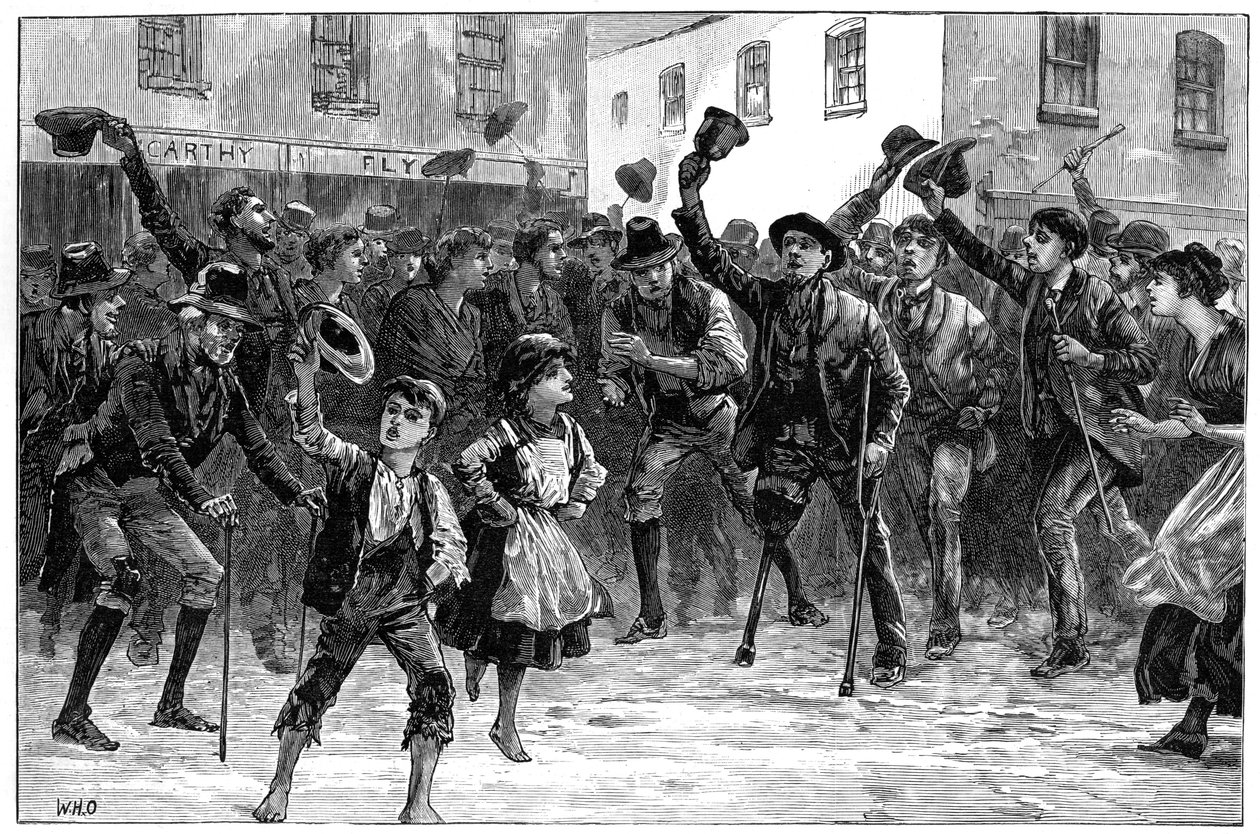Cheering Lord Randolph Churchill