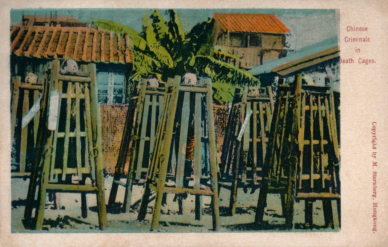 Chinese Criminals in Death Cages by Unbekannt