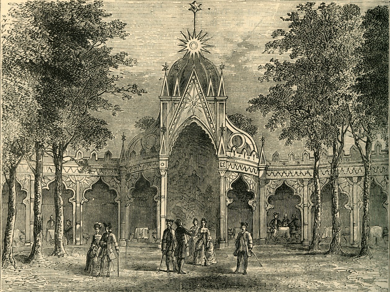 Chinese Pavilion in Vauxhall Gardens, c1878 by Unbekannt