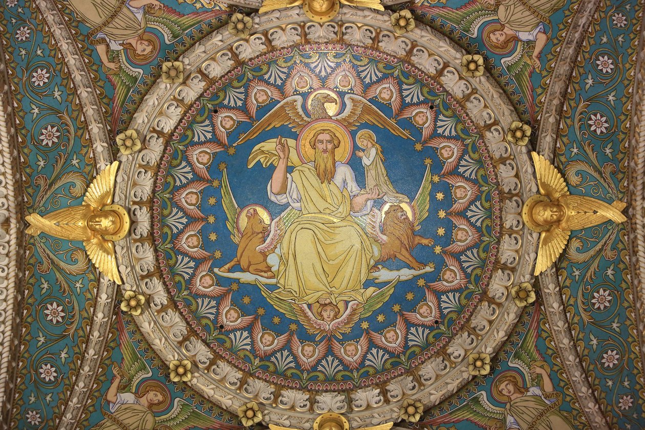 Christ in Majesty and Tetramorph, Basilica of Notre-Dame de Fourvière, Lyon, France by Unbekannt