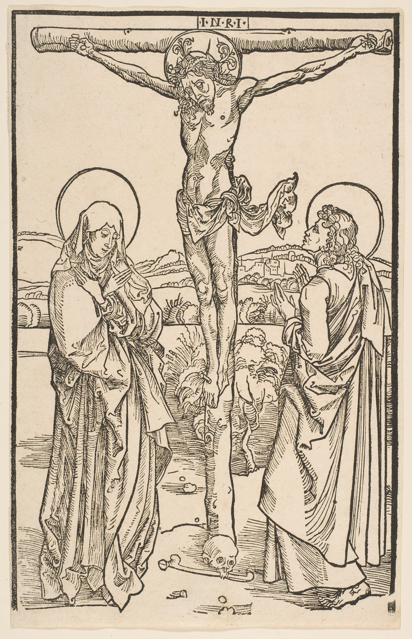 Christ on the Cross with the Virgin and Saint John by Unbekannt
