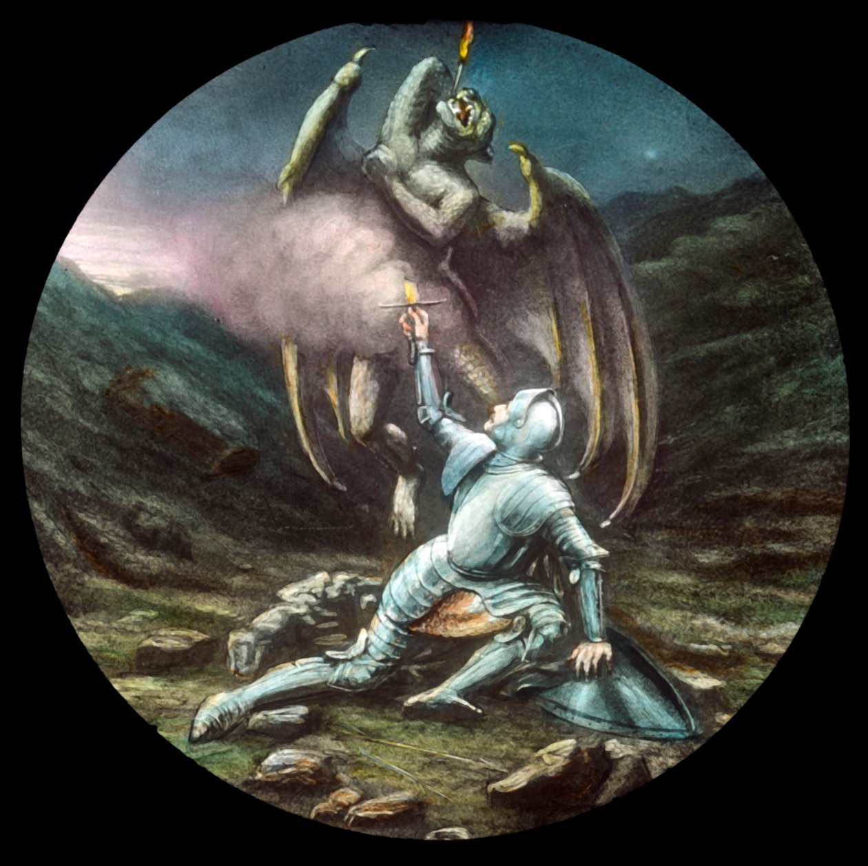 Christian and Apollyon, c1910 by Unbekannt