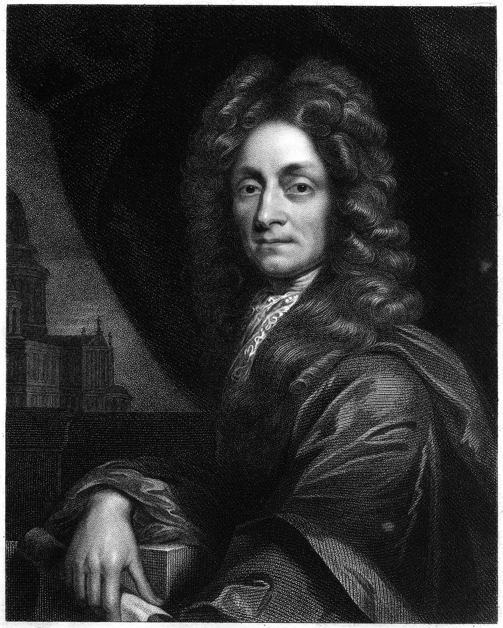 Christopher Wren, English architect, mathematician and physicist, 1833 by Unbekannt