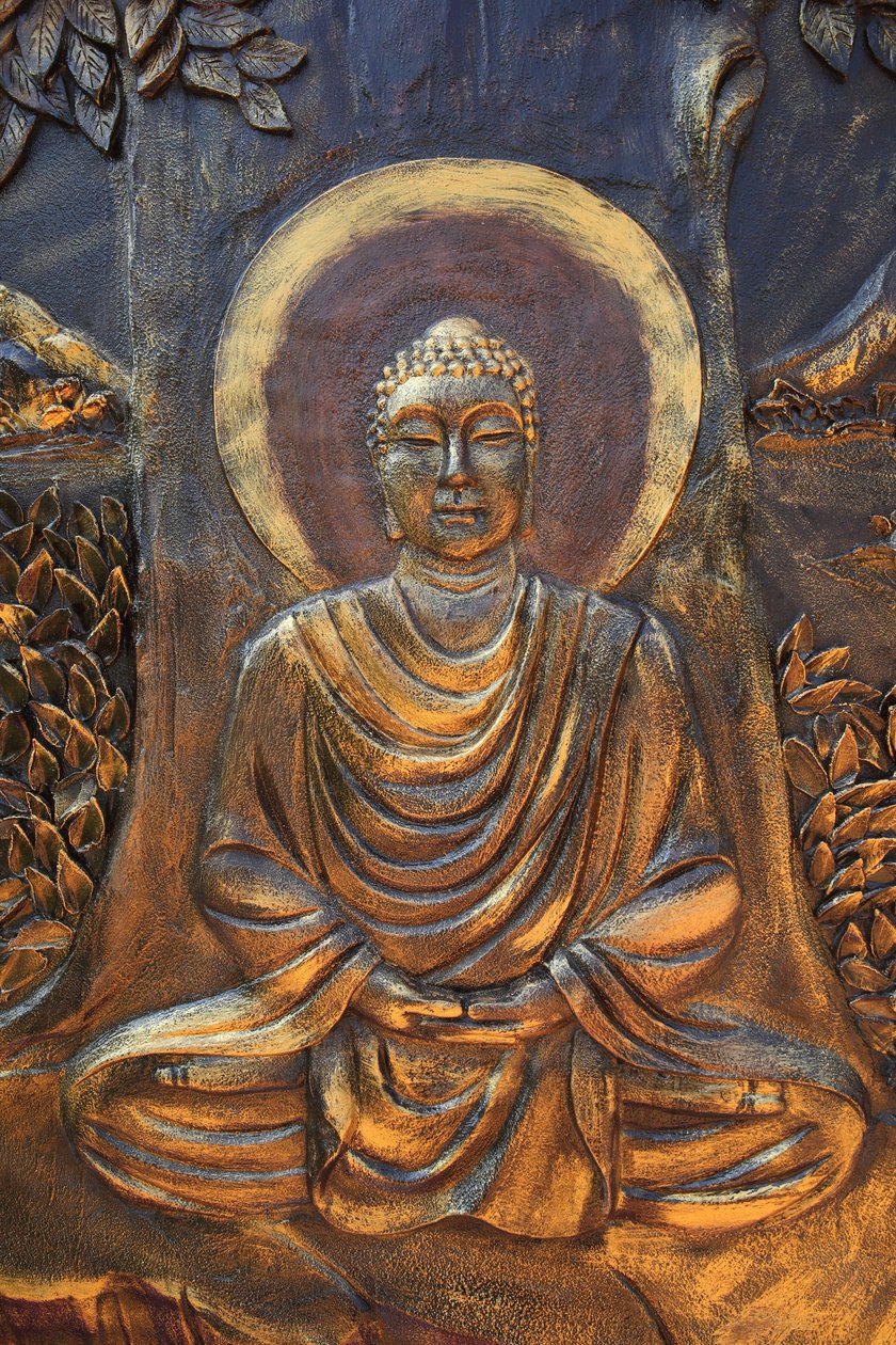 Shakyamuni Buddha Sitting in the Meditation Pose, Chua Thien Lam Go Buddhist Pagoda, Thay Ninh, Vietnam by Unbekannt