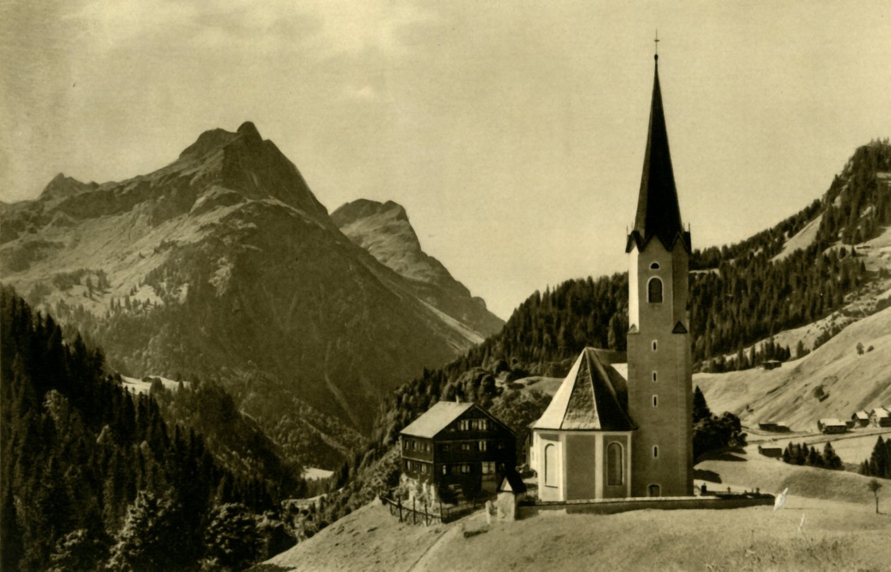 Church at Schröcken, Bregenzerwald, Austria, c1935 by Unbekannt
