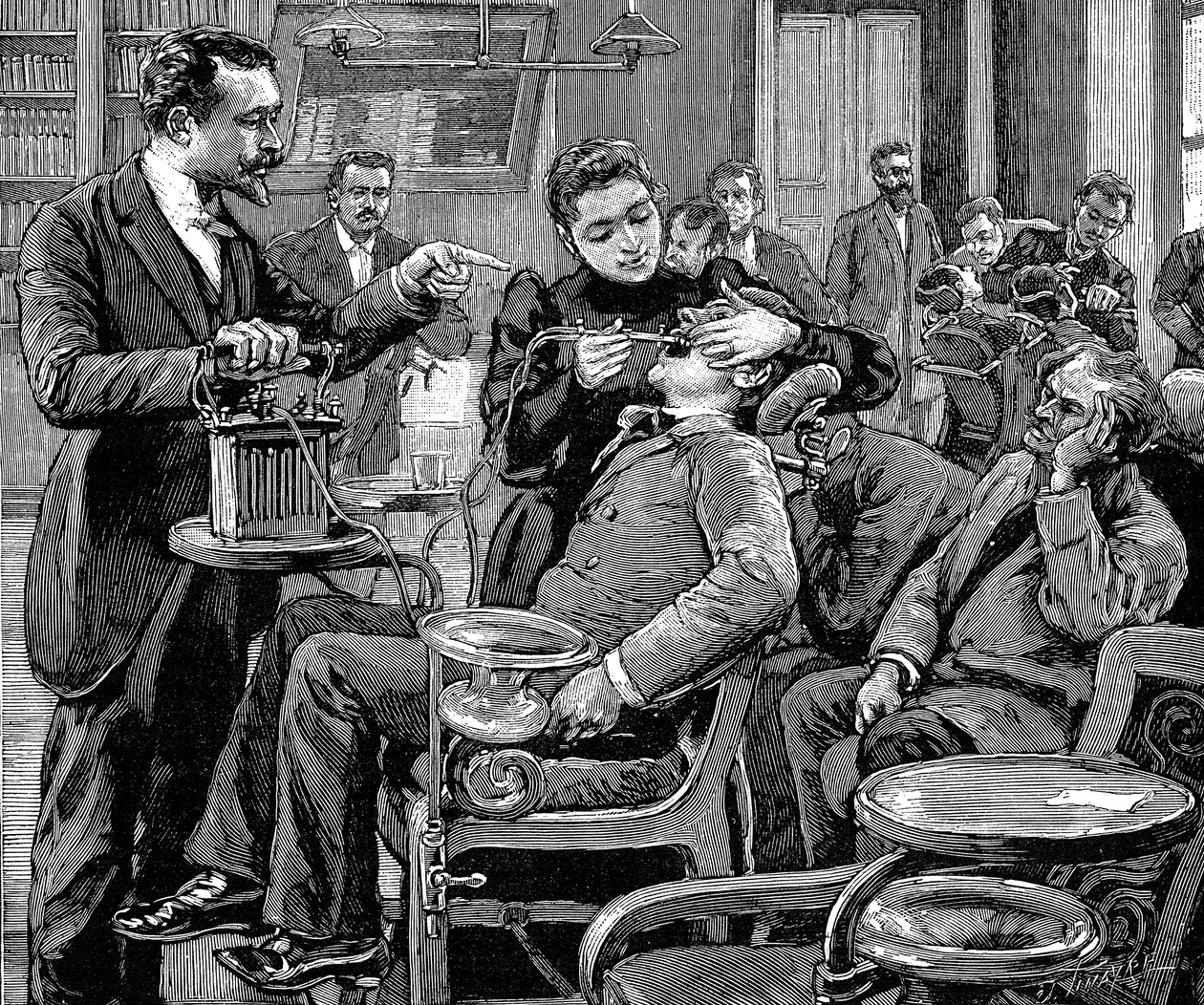 Clinic at the School of Dentistry, Paris, 1892 by Unbekannt