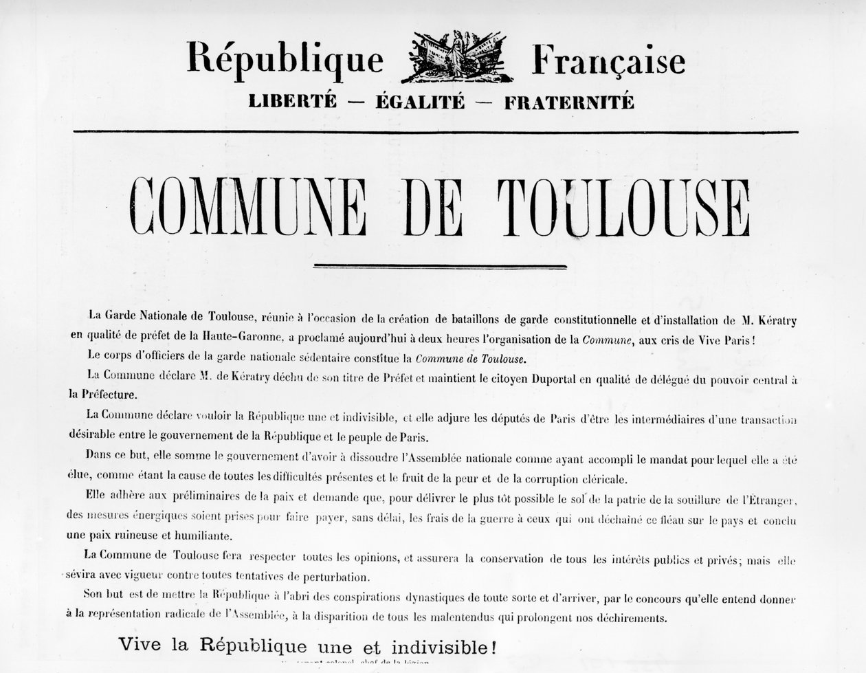 Commune de Toulouse, from French Political Posters of the Paris Commune by Unbekannt
