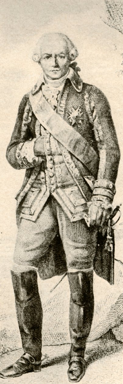 Count of Rochambeau, showing dress of a French officer, 1791 by Unbekannt