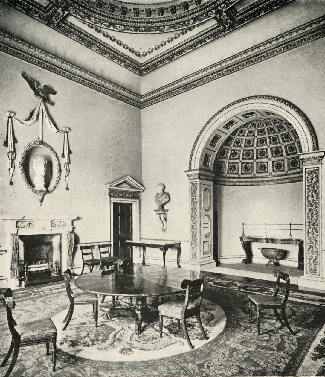 Contrasted Interiors: Palladian - The Dining-Room, Holkham, Norfolk, by William Kent, with Regency by Unbekannt