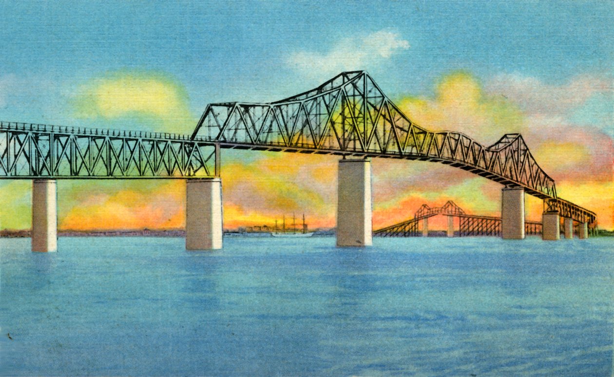 Cooper River Bridge, Charleston, S.C., 1942 by Unbekannt