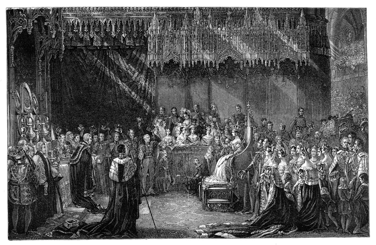 Coronation of Queen Victoria at Westminster Abbey, London, 28 June 1838 by Unbekannt