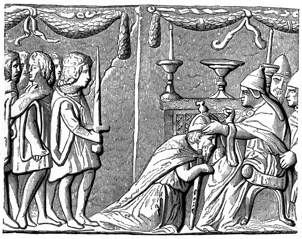 Coronation of the Emperor Sigismund by Pope Eugene IV, 15th Century by Unbekannt