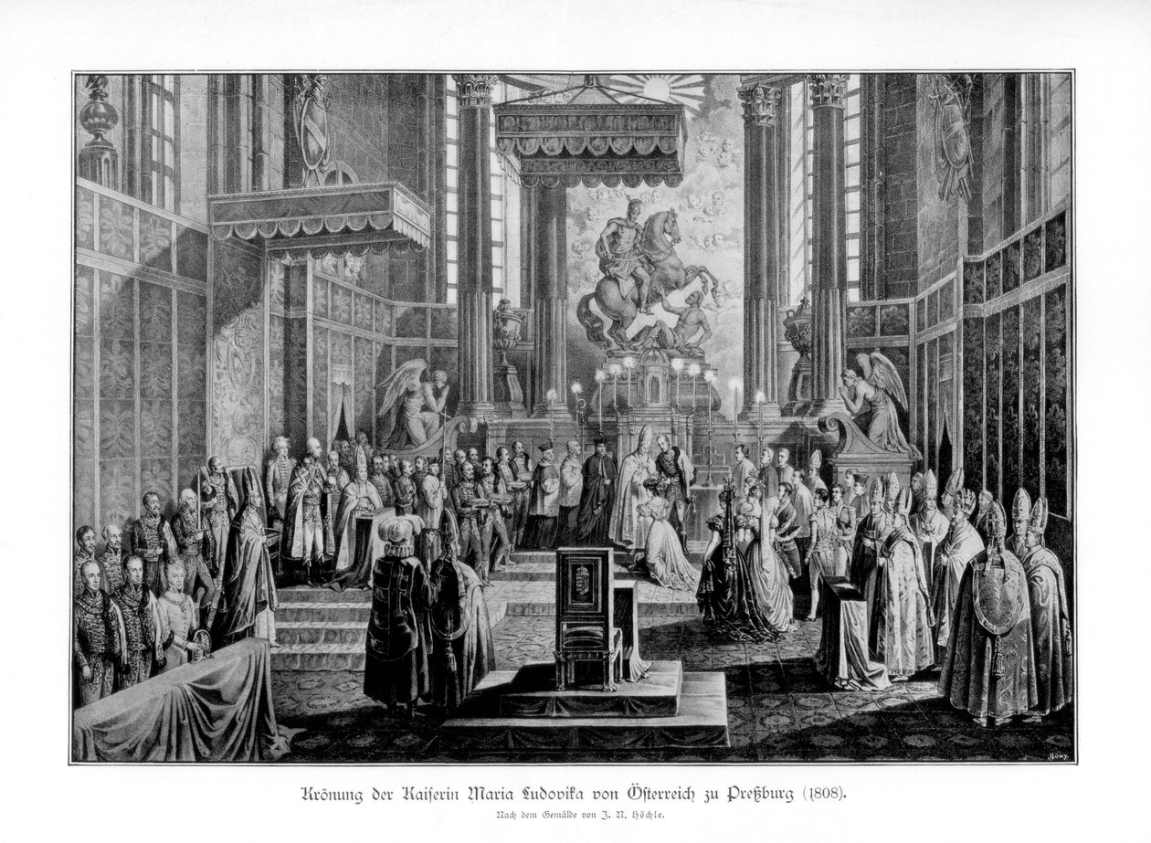Coronation of the Empress Maria Ludovica of Austria in Pressburg by Unbekannt
