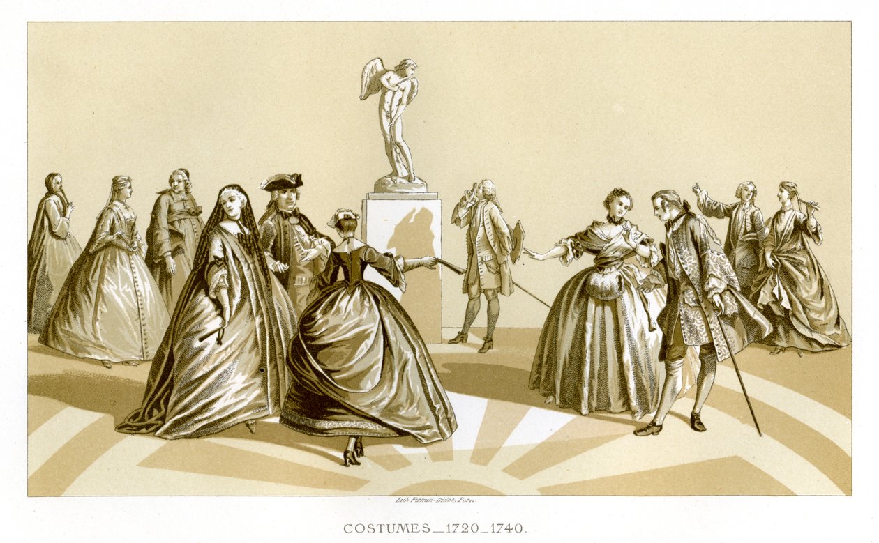 Costumes, 1720-1740, 1885 by Unbekannt