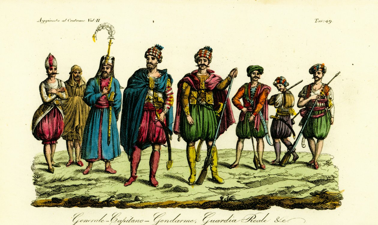 Costumes of Berber soldiers, Tunis by Unbekannt