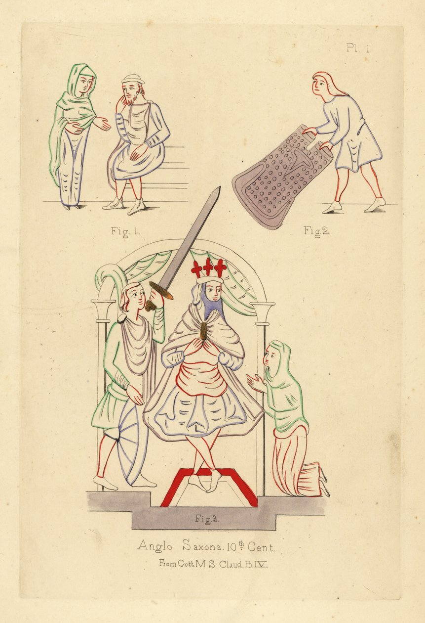 Costumes of the Anglo-Saxons by Unbekannt