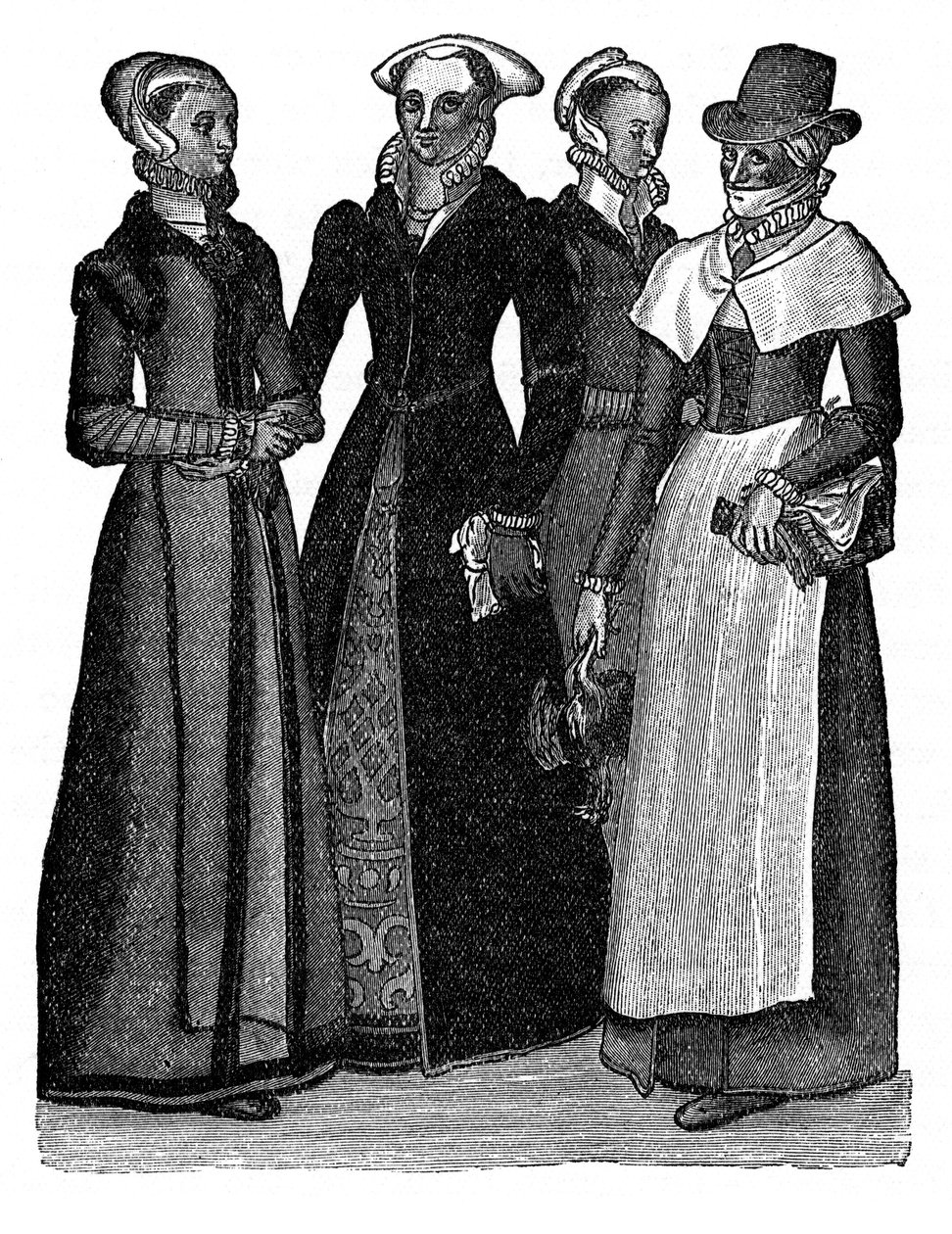 Costumes of Town and Country Women, 16th Century by Unbekannt