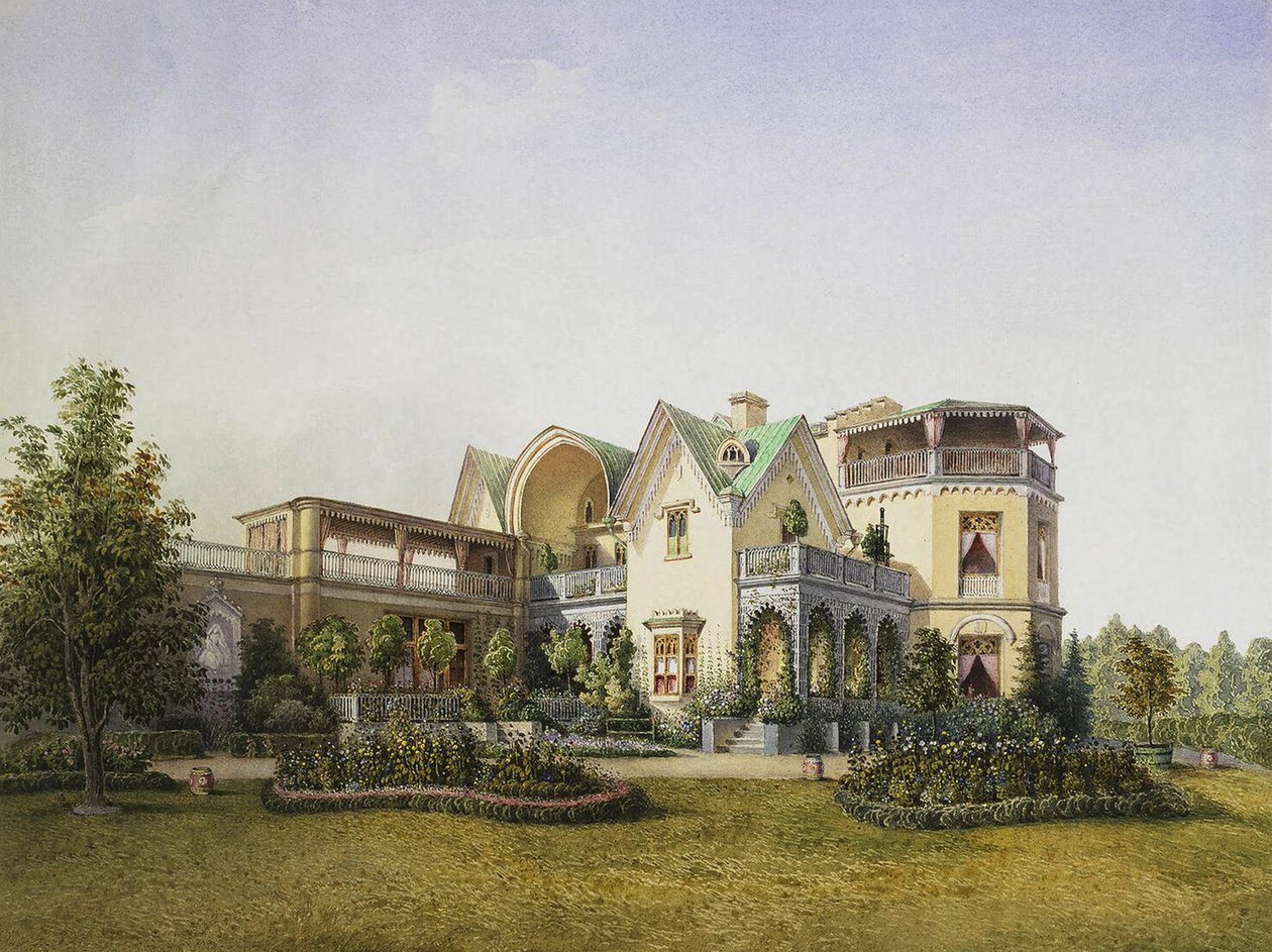 Cottage Palace in the Alexandria Park in Peterhof, 1847 by Unbekannt
