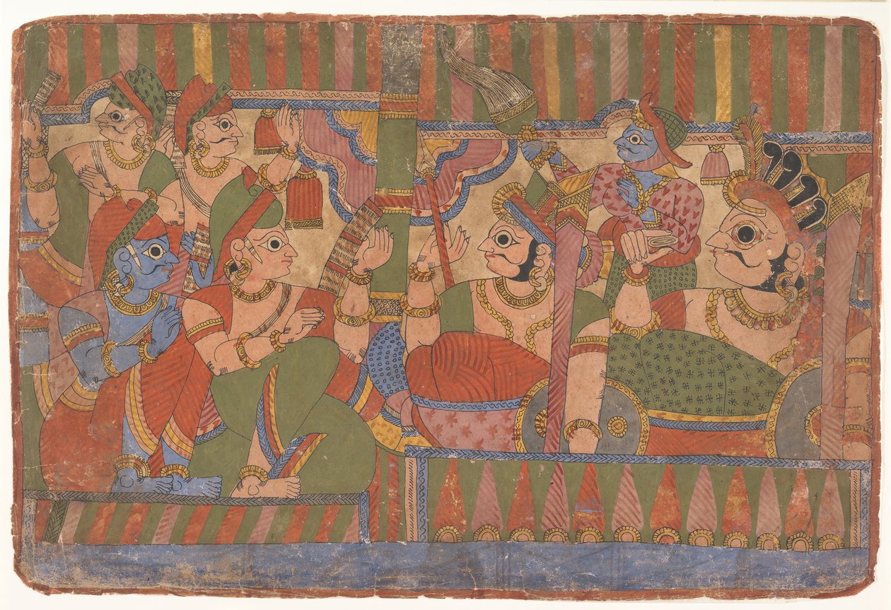 Council of Heroes from a Dispersed Mahabharata by Unbekannt