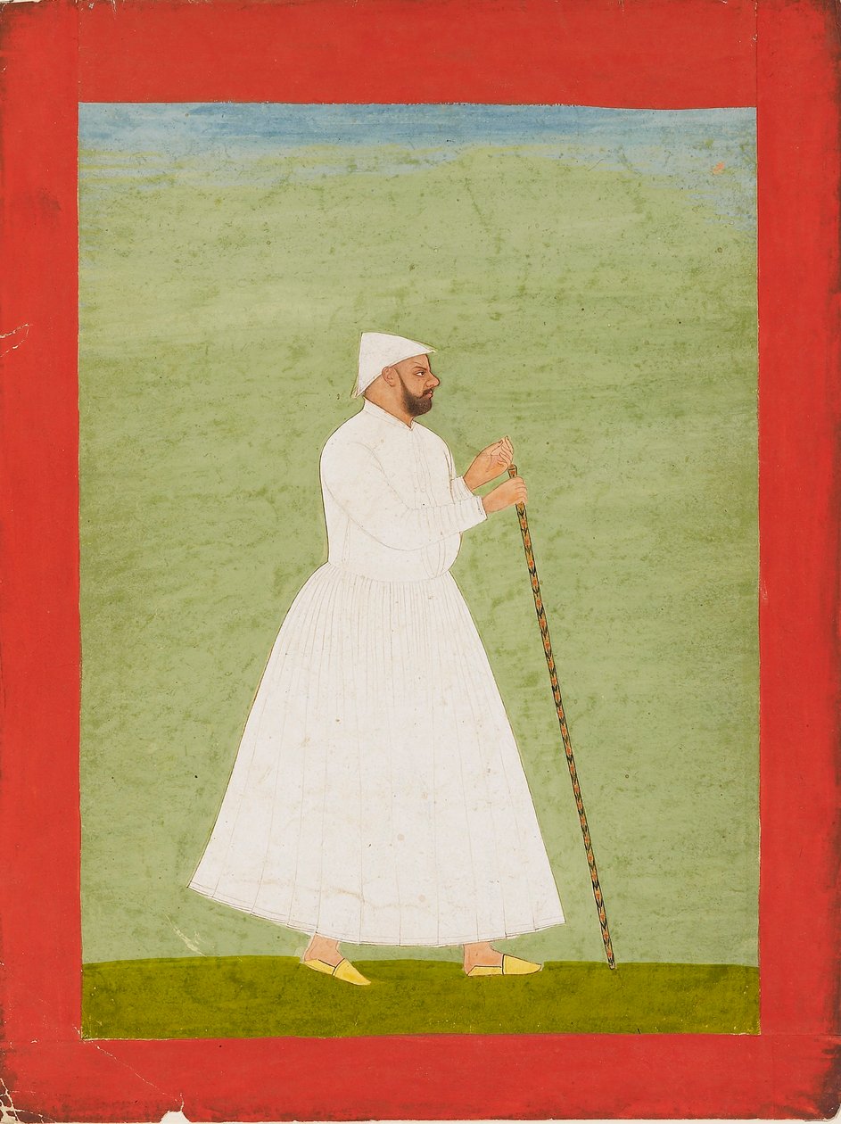 Court official wearing a white jama by Unbekannt