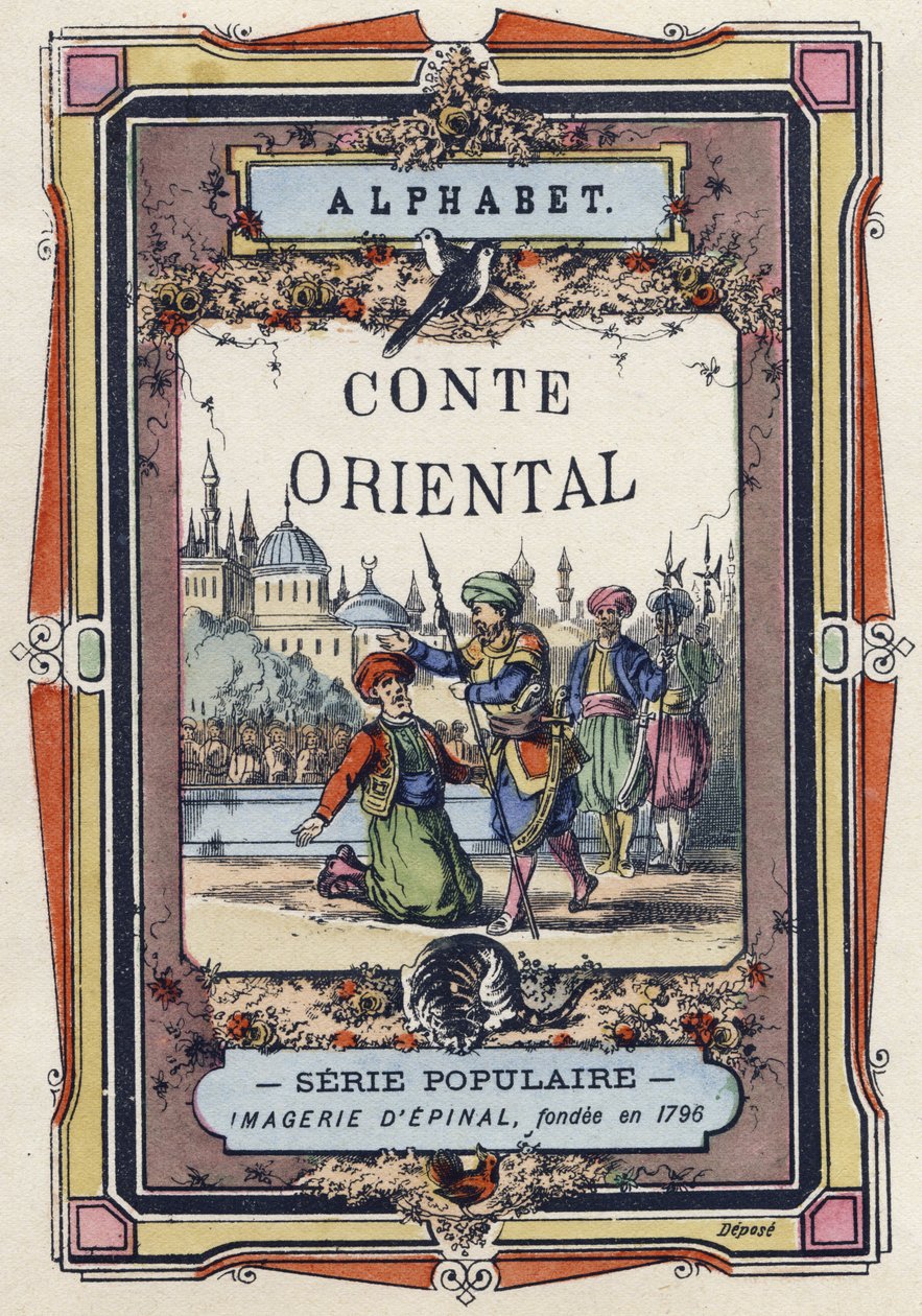 Cover of the Alphabet of the Oriental Tale. Imaging of Epinal, circa 1890 by Unbekannt