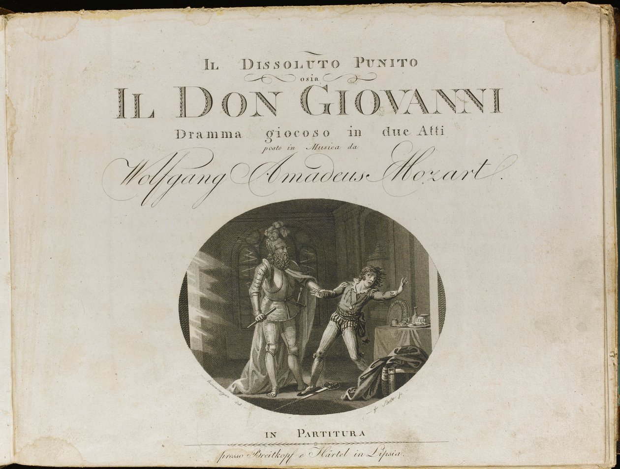 Cover of the score of the opera Don Giovanni by Wolfgang Amadeus Mozart by Unbekannt
