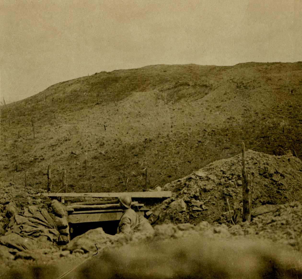 Crest of hill at Les Éparges, northern France, c1914-c1918 by Unbekannt