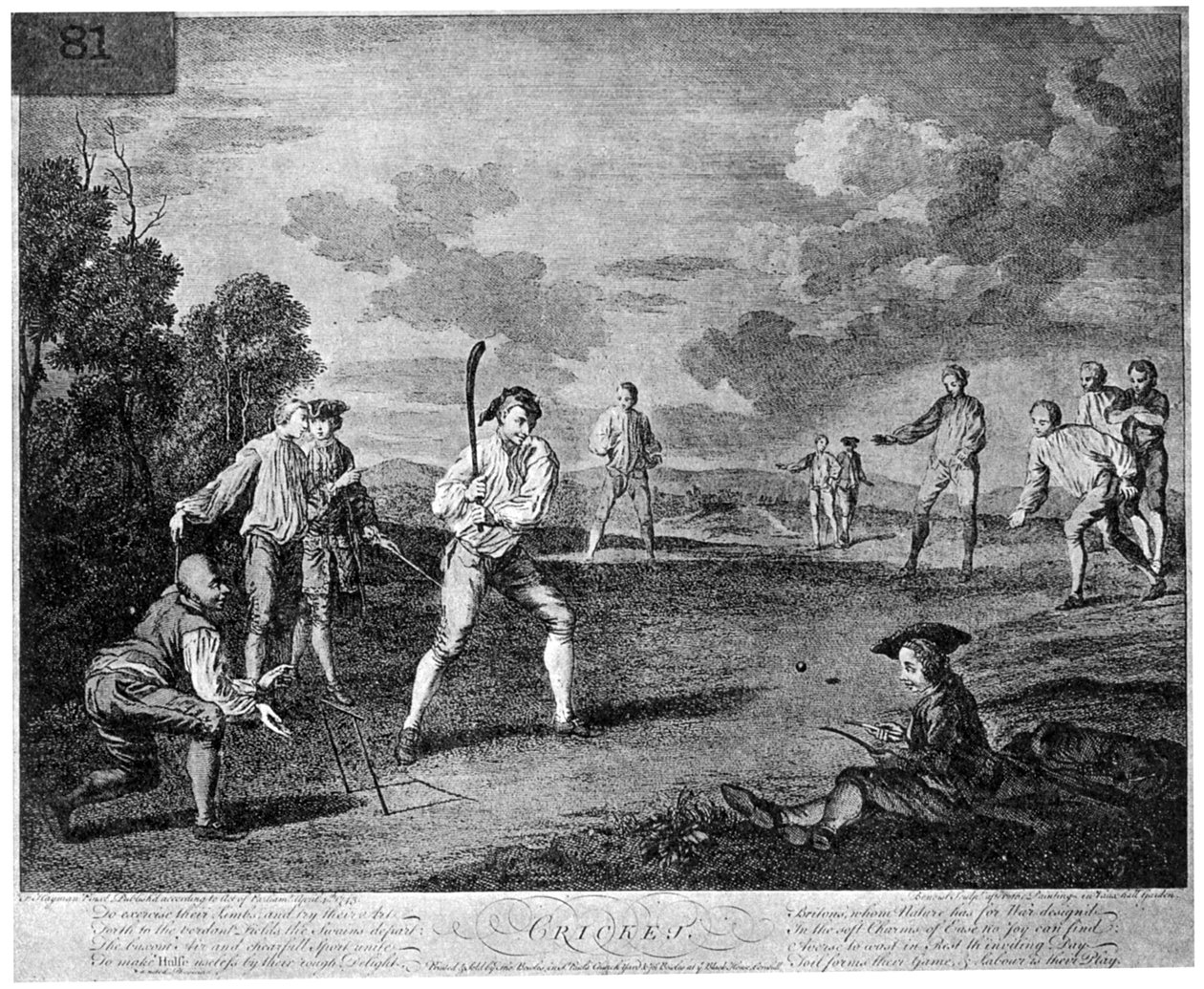 Cricket in 1743, 1912 by Unbekannt
