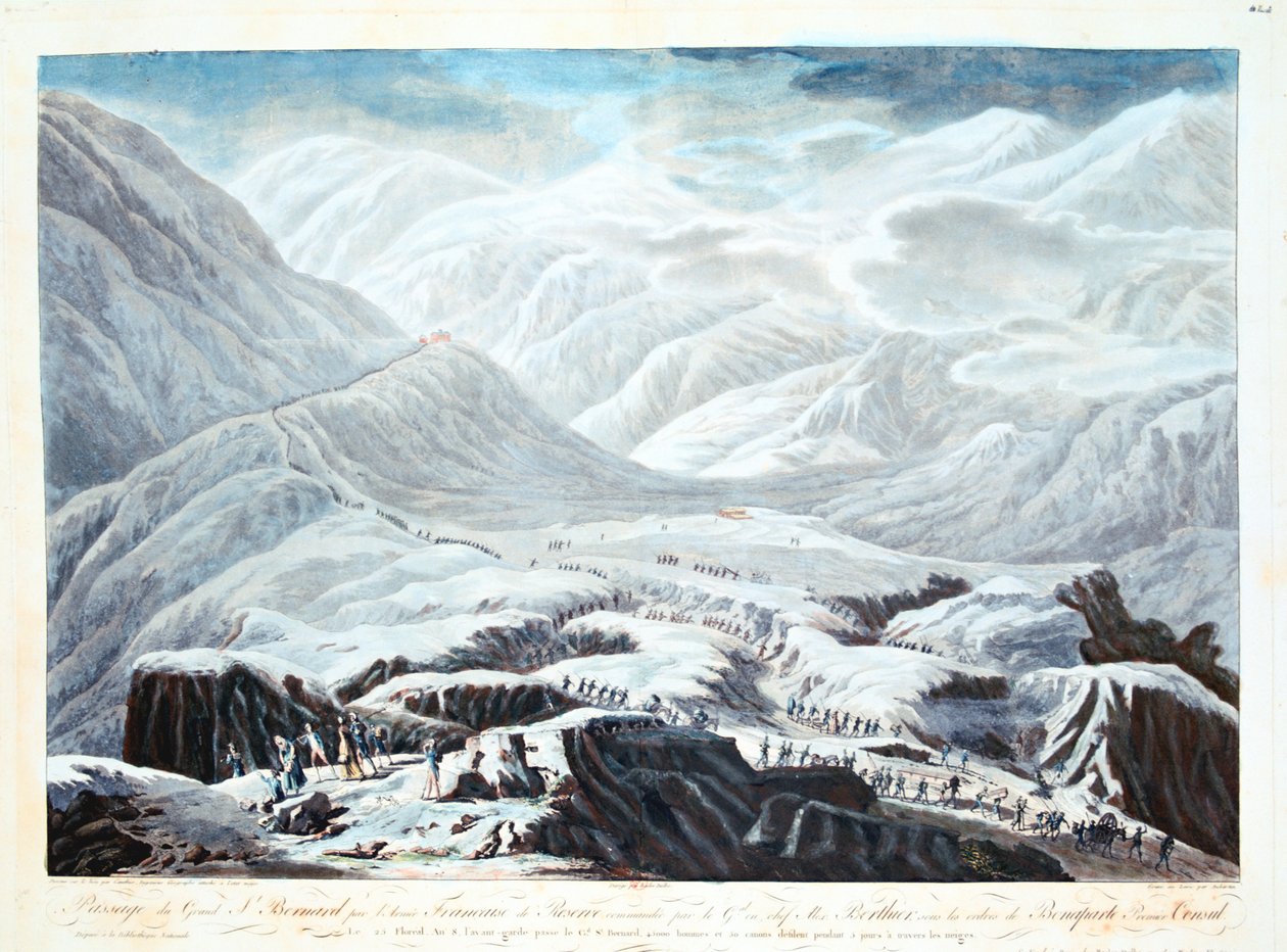 Crossing the Saint Bernard Pass by Unbekannt