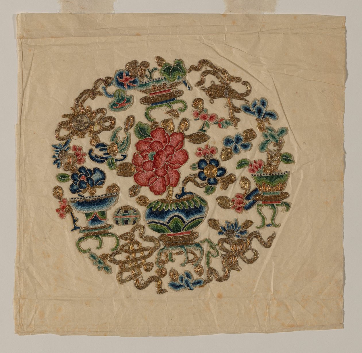 Cut Out Motif Needlework, China, Qing Dynasty by Unbekannt