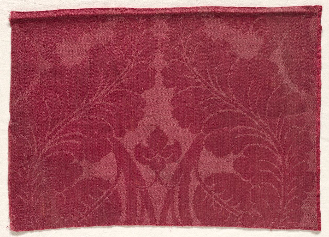 Damask with Leaf and Floral Design by Unbekannt