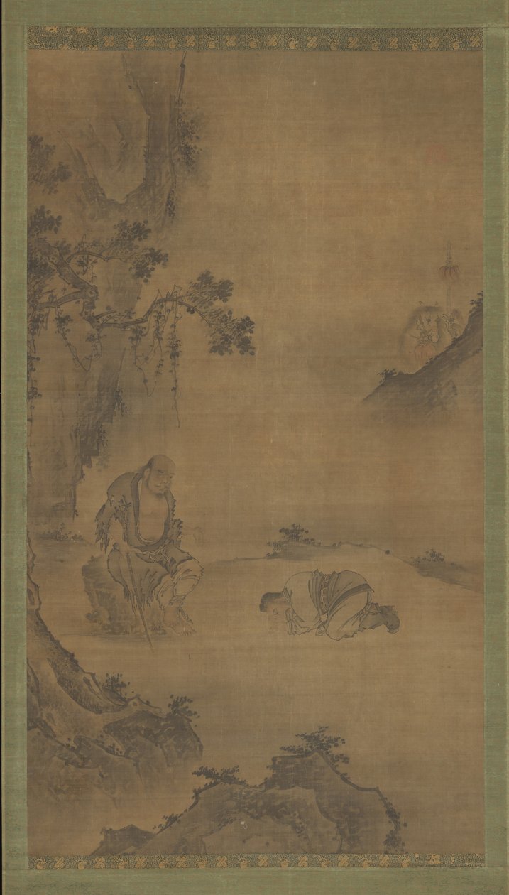 Daoist Immortal Li Tieguai Receiving a Visitor, 15th-16th century by Unbekannt