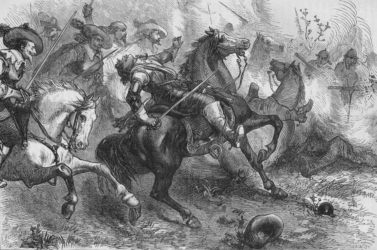Death of Falkland, at Newbury, 20 September 1643 by Unbekannt