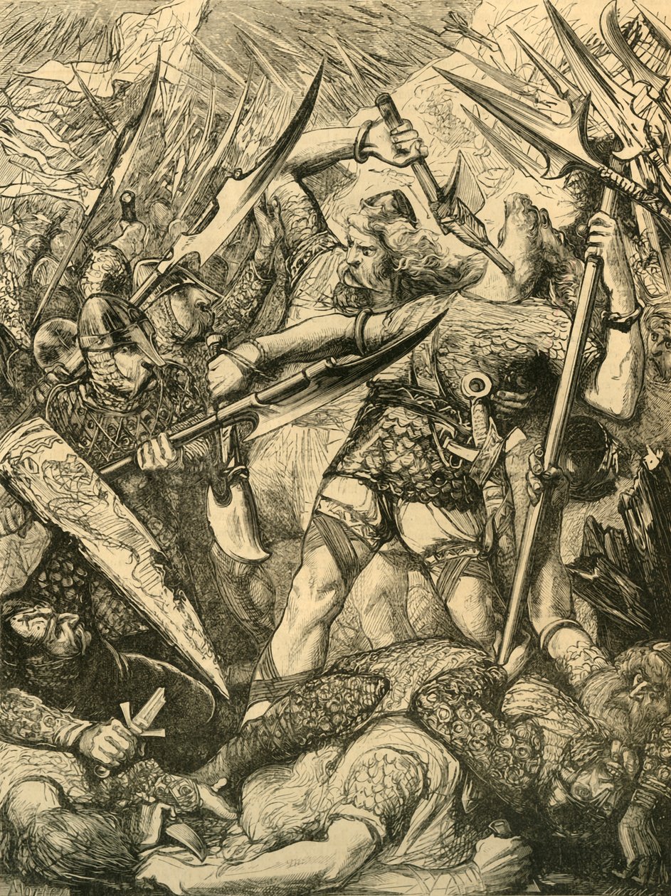 Death of Harold at the Battle of Hastings, 1873 by Unbekannt